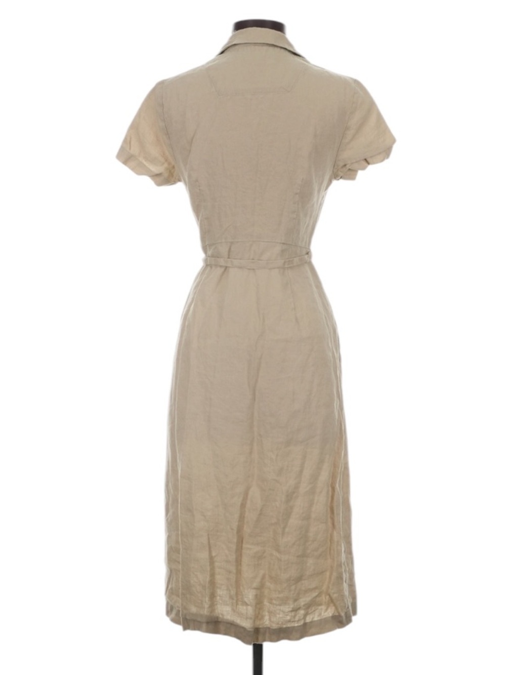 Quince 100% European Linen Button Front Dress XS Driftwood Midi Coastal Summer - Picture 2 of 6